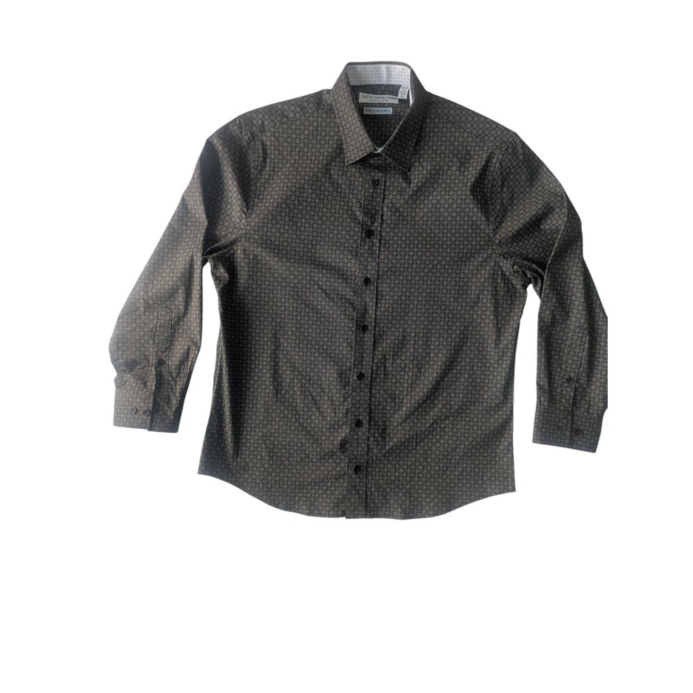 Nick Graham Everywhere Stretch Shirt 16-16.5 32/33 Modern Fit Medallion